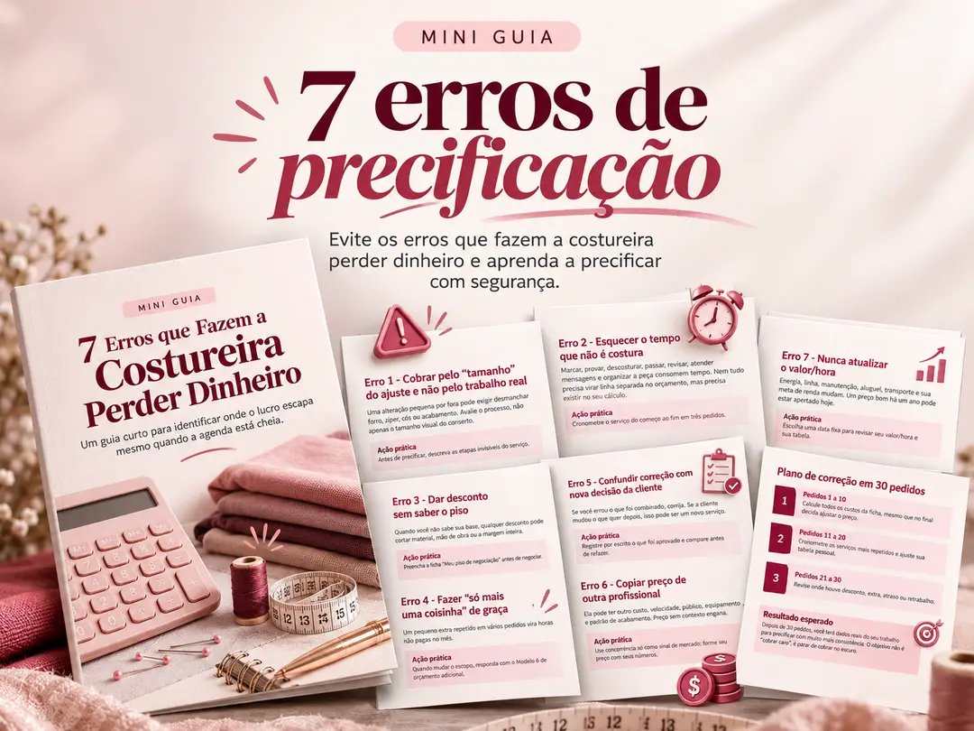 Mini guia com 7 erros de precificação